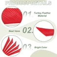 thumbnail image 3 of Arrow Vanes Turkey Archery Arrows Feathers Fletching, Left Wing Fit for Hunting Target Shooting Red, 3 of 5