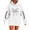 White, variant on Fanxing Women's Baseball Hoodies Trendy Cute Bow Oversized Hooded Sweatshirts Casual Drawstring Loose Fit Sweater Pullover Army Green L