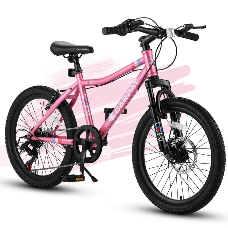 CHAMPIERRE Kids Mountain Bike 20 inch for Boys Girls 7 Speed Ages 8 12 Years Pink Walmart