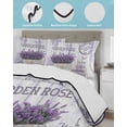 thumbnail image 4 of Quilts Twin XL Size, Purple Vintage Lavenders Soft Comforter Bedding Set for Bed, Farmhouse Wooden Retro Art Lightweight Quilted Bedspread with Pillow Cover(2 Pieces) for All Season, 68x98 Inch, 4 of 6