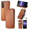 thumbnail image 1 of Étui pour Sony Xperia 10 II Flip Étui Portefeuille Flip Étui Magnétique Protecteur - Marron, 1 of 5