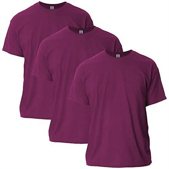 Gildan Men's Ultra Cotton T-Shirt, Style G2000, Multipack, Maroon 3-Pack, Medium