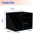 thumbnail image 4 of Wood Desk Organizer File Holder, Wooden Mail Organizer Countertop with Adjustable Compartments, Desktop File Organizer Paper Sorter for Home, Office and School, Envelope Organizer, Black, 4 of 14