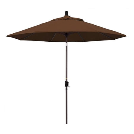 California Umbrella 9 ft. Aluminum Market Umbrella Push Tilt - Bronze-Olefin-Teak-