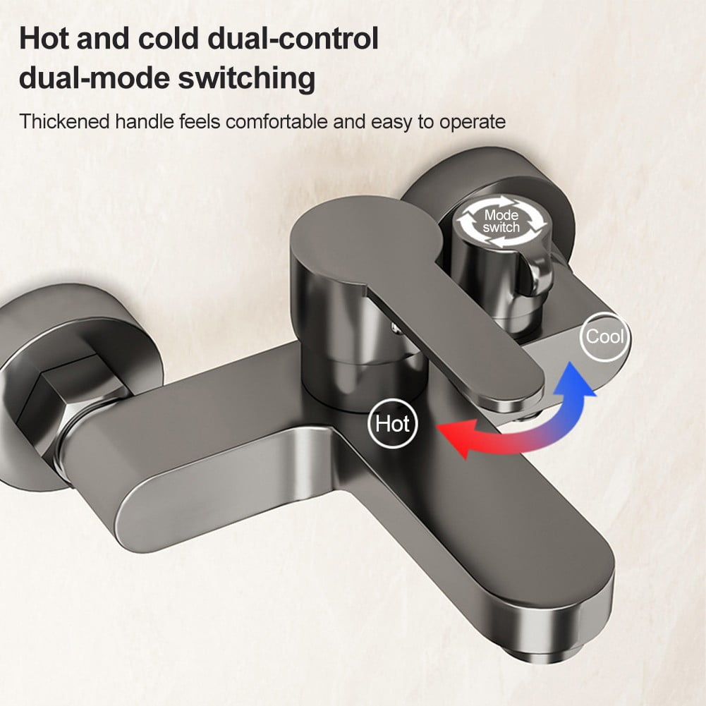 Wall Mounted Bathroom Shower Faucet withHandheld Hand Shower Bathtub Mixer Set
