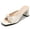 Beige, variant on CHICVOMEY Womens Bow Knot Block Heel Mule Sandals Square Toe Open Toe Patent Leather Slide Heels Slip on Chunky Heel Slippers for Summer Party Wedding Daily Wear