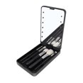 thumbnail image 1 of Smart LED Makeup Mirror Tabletop Mirror with 5 Makeup Brushes Portable & Foldable Mirror USB Rechargeable for Daily & Travel, 1 of 5
