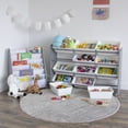 thumbnail image 3 of Humble Crew Kids Bookrack Supersized 6-Tier Storage Bookshelf, Grey/White, 3 of 7