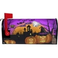 thumbnail image 2 of Halloween Ghost Owl Bat Castle Boo Purple Magnetic Magnetic Mailbox Cover Standard Size for Garden Yard Outdoor Decorations-18 x 20.8", 2 of 5