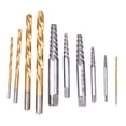 thumbnail image 2 of Rdeghly 10 Pcs Drill Bit Screw Extractor Set Left Hand Titanium Plated Drill Bit Alloy Steel Screw Extractor Kit,Drill Bit,Screw Extractor, 2 of 7