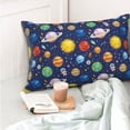 thumbnail image 4 of Fotbe Space Planet Funda de Almohada Decorativa Estilo Occidental, Lujo en Algodón, Fundas para Almohadas King, Cojín Estampado para Decoración del Hogar-16"x24", 4 of 6