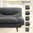 thumbnail image 6 of Furmax Futon with Five Angles Adjustable Armrests and Adjustable Backrest Futon Sofa Couch for Small Spaces Living Room Office,Gray, 6 of 7