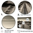thumbnail image 3 of Designart "Black And White Canyon Railway" Train Floater Framed Wall Art Living Room, 3 of 5