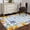 Yellow Light Purple Light Blue, variant on Round Area Rug 7 Ft, Sunflowers Washable Non-Slip Circle Carpet for Living Room/Bedroom, Spring Flowers Butterflies Hydrangea Watercolor Low-Profile Large Runner Mat Collection Rugs for Indoor
