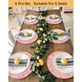 thumbnail image 4 of 15 Inch Round Placemats Set of 4, Christmas Pink Non Slip Heat Insulation PP Table Mats, Yellow Reindeer Xmas Pine Trees Winter Washable Place Mats for Kitchen Dining Party Table Decor, 4 of 7