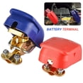 thumbnail image 4 of 2Pcs Noir + Rouge Borne de Batterie de Voiture Pince Réglable Connecteur Positif + Nagatif, 4 of 5