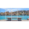 thumbnail image 2 of Seafront Bench in Port Santo Stefano - Extra Large Seashore Canvas Art, 2 of 3