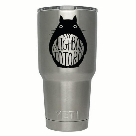 My Neighbor Totoro | Single Yeti Decal | 3-Inch Black Vinyl Decal