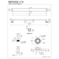 thumbnail image 3 of Kingston Brass BSFK3228 Watercourse 32-Inch Stainless Steel Linear Shower Drain with Reversible Tile Insert and Flat Grate, Drain with Base Flange and Hair Strainer in Brushed Nickel, 3 of 5