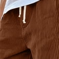 thumbnail image 6 of LTTVQM Mens Cargo Shorts Casual Lightweight Drawstring Elastic Waist Corduroy 2026 Summer Beach Shorts with Pockets Brown 2XL, 6 of 8