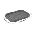 thumbnail image 2 of Soap Dish Soap Cleaning Storage Keep Soap Dry for Home Bathroom Kitchen Silicone Dark Gray 13.5x9cm, 2 of 6