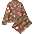 thumbnail image 6 of successthop Christmas Pjs Women Merry 2 Piece Tree Long Sleeve Party Reindeer Shirts Gifts Pants Holiday Loungewear, 6 of 6