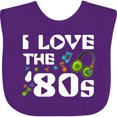 thumbnail image 3 of Inktastic I Love the '80s-musical Notes Boys or Girls Baby Bib, 3 of 4
