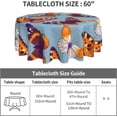 thumbnail image 3 of Butterfly Tablecloth Round Table Cloths 60 Inch Wrinkle Resistant Picnic Table Covers Washable Polyester for Holiday Kitchen Party Picnic, 3 of 6