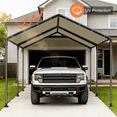 thumbnail image 5 of TANGJEAMER 10.00 x 20.00 x 9.20 Feet Beige Carport, 5 of 6