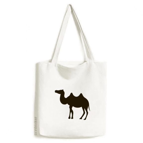 Black Camel Cute Animal Portrayal Tote Canvas Bag Shopping Satchel Casual Handbag