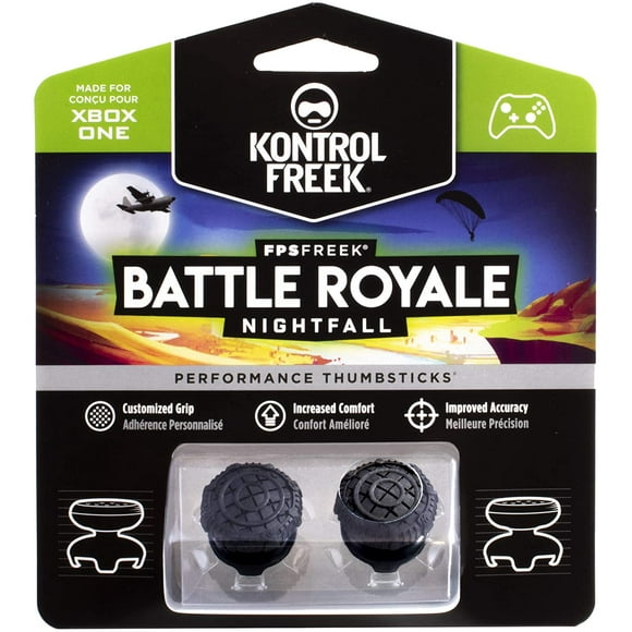 KontrolFreek FPS Freek Battle Royale Nightfall for Xbox One | Performance Thumbsticks | 2 High-Rise Convex (Domed) |