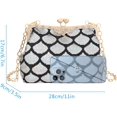 thumbnail image 5 of LinYooLi Women Mini Evening Handbag Clutch Chain Strap Cross-body Bag Kiss Lock, 5 of 8