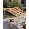thumbnail image 2 of Black African Women Waterproof Sun Shade Sail Vintage Abstract Ethnic Style Bohemian Linen Texture Outdoor Patio Sun Shades Canopy UV Block Waterproof Sunshade for Garden Backyard Deck 6.5x10 Ft, 2 of 9