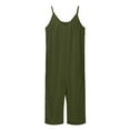 thumbnail image 2 of Girls Jumpsuit Sleeveless Plain Color Overalls Loose Overalls Rompers Long Pants with Pockets Teen Outfits for Kids 12-13 Years, 2 of 8