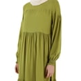thumbnail image 4 of Olive Green - Crew neck - Unlined - Modest Dress - Refka, 4 of 5