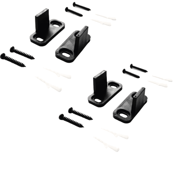 2-Piece Set Barn Door Hardware Stop Block For Sliding Track Systems With No Groove