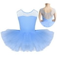 thumbnail image 1 of iiniim Kids Girls Ballet Leotard Dancewear Sleeveless Mesh Splice Layered Tulle Tutu Dress Gymnastics Dance Skirt, 1 of 7