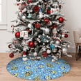 thumbnail image 5 of Sikiie Blue paisley pattern 30-48 inches {designName} Print Christmas Tree Skirt Snowman Xmas Tree Skirt with Edge Christmas Decorations for Holiday Party-30", 5 of 7