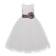 thumbnail image 2 of Ekidsbridal Girl Baptism Flower Girl Dress - Ivory Lace Heart Cutout with Tulle 172T-A (Size: 2-14), 2 of 3