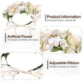 thumbnail image 4 of Corona de flores de boda para niñas, diadema Floral, tocado de corona, guirnalda de mujer con cinta ajustable, 4 of 5