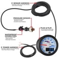 thumbnail image 2 of MaxTow White and Blue 100 PSI Fuel Pressure Gauge, 2 of 6