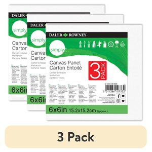 Daler-Rowney Simply Canvas Panels 6x6 Inches 3-Pack