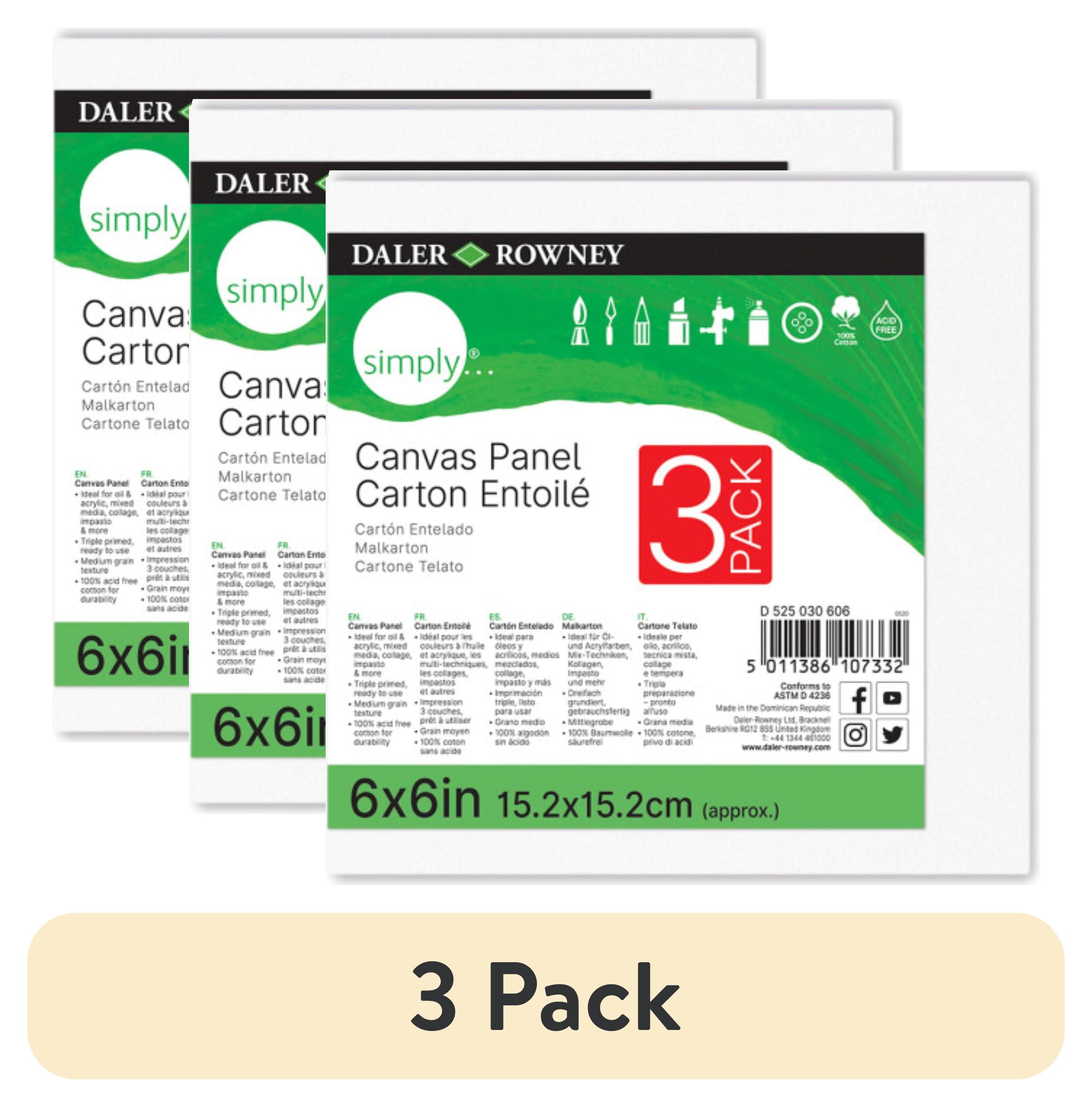 Daler-Rowney Simply Canvas Panels 6x6 Inches 3-Pack photo 1