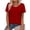 E_ Red, variant on Olyvenn Womens Dressy Chiffon Blouses Fashion Solid Summer Puff Petal Short Sleeve Shirts V Neck Casual Work Tops Purple XL