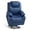 Blue-Medium, variant on MCombo Electric Power Lift Recliner Chair with Vibration and Heat for Elderly, Faux Leather, Light Brown