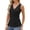 Black, variant on Vest Tops for Women Summer Tops Women's V Neck Sleeveless Button Slim Vest Fashionable Casual Top A New Day Tops for Women