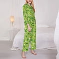 thumbnail image 3 of Sikiie St. Patrick's day1 Pajamas Set Long Sleeve Sleepwear Womens Button Down Nightwear Pj Sets-Small, 3 of 7