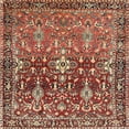 thumbnail image 1 of Ahgly Company Machine Washable Indoor Square Traditional Tomato Red Area Rugs, 6' Square, 1 of 7