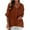 Brown, variant on Timegard Womens Tops Plus Size Cotton Linen V Neck Button 1/2 Sleeve Loose Blouse Summer Casual Tops