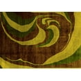 thumbnail image 1 of Ahgly Company Machine Washable Indoor Rectangle Abstract Yellow Modern Area Rugs, 5' x 8', 1 of 4